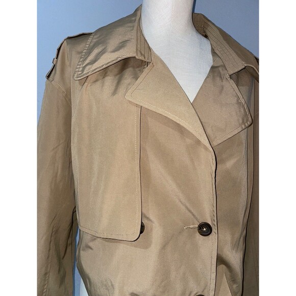 Abercrombie & Fitch Women's Relaxed Short Trench Coat size XL NWT Caramel - Picture 2 of 11